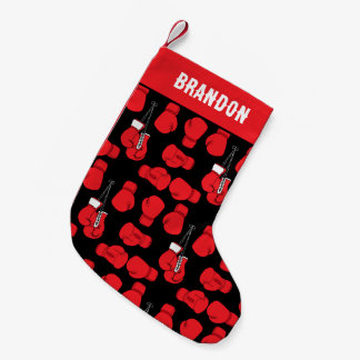 Petite Chaussette De Noël Gants de boxe rouge de boxe à motif