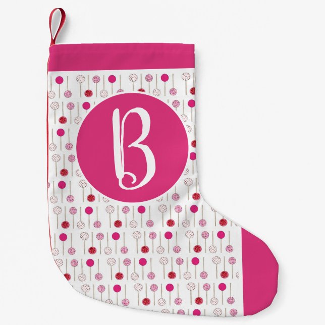 Petite Chaussette De Noël Gâteau rose congelé Pops boulangerie Chef pâtisser (Devant)