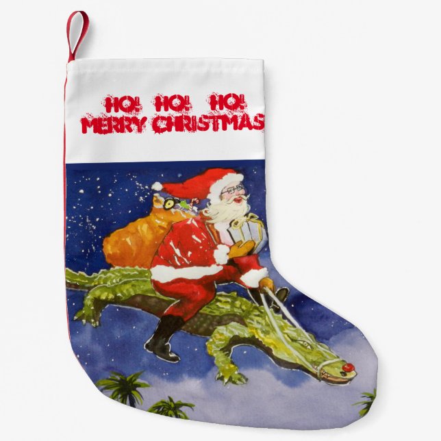 Petite Chaussette De Noël Gator de père Noël (Devant)