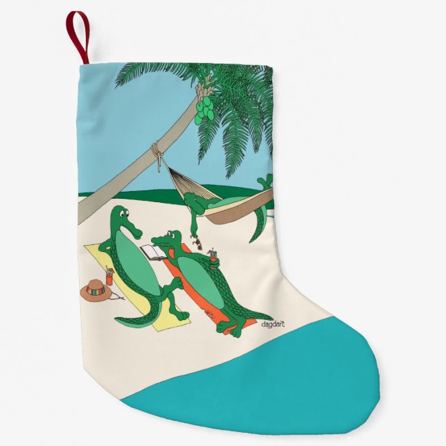 Petite Chaussette De Noël Gator Tropical Christmas Stocking (Devant)