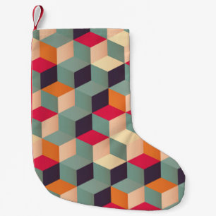 Petite Chaussette De Noël Geometric seamless pattern with colorful squares i