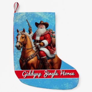 Petite Chaussette De Noël Giddyup Jingle Horse Noël au Père Noël
