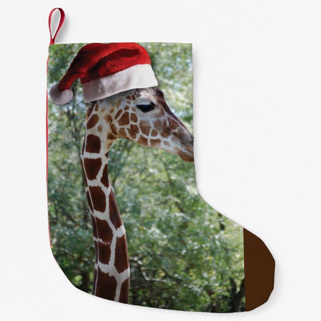 Petite Chaussette De Noël Giraffe de Noël (Devant)