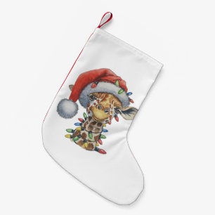 Petite Chaussette De Noël Giraffe Festive