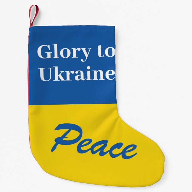 Petite Chaussette De Noël Gloire à l'Ukraine ensemencement de Noël (Devant)