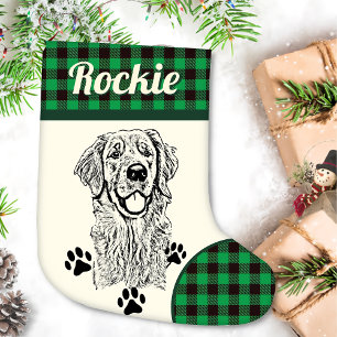 Petite Chaussette De Noël Golden Retriever Chien Personnalisé