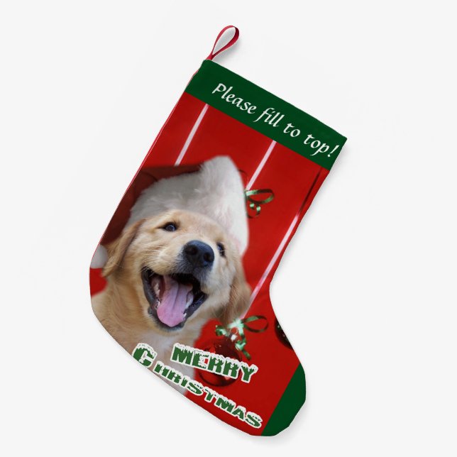 Petite Chaussette De Noël Golden Retriever Puppy Christmas (Devant (Accrochage))