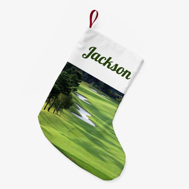 Petite Chaussette De Noël Golf et trappes de sable (Devant (Accrochage))