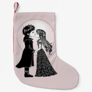 Petite Chaussette De Noël Gothique Emo Enfants Kiss Valentine's Day