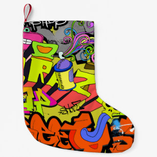 Petite Chaussette De Noël Graffiti urbain : mur d'art Vintage