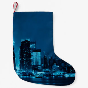 Petite Chaussette De Noël gratte-ciel du centre de Manhattan et puits de New
