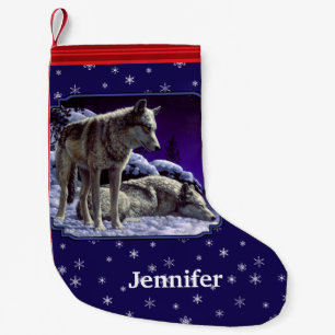 Petite Chaussette De Noël Gray Wolves