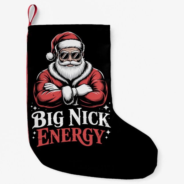 Petite Chaussette De Noël Grunt Style Big Nick Energy Funny Santa Christmas  (Devant)