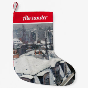 Petite Chaussette De Noël Gustave Caillebotte - Toits sous la neige