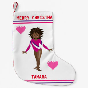 PETITE CHAUSSETTE DE NOËL GYMNASTICS NOËL STOCKAGE POUR LES FILLES.
