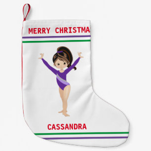 PETITE CHAUSSETTE DE NOËL GYMNASTICS NOËL STOCKAGE POUR LES FILLES.