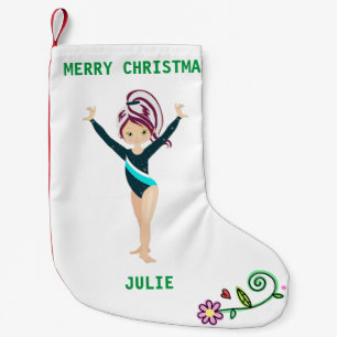 PETITE CHAUSSETTE DE NOËL GYMNASTICS NOËL STOCKAGE POUR LES FILLES.