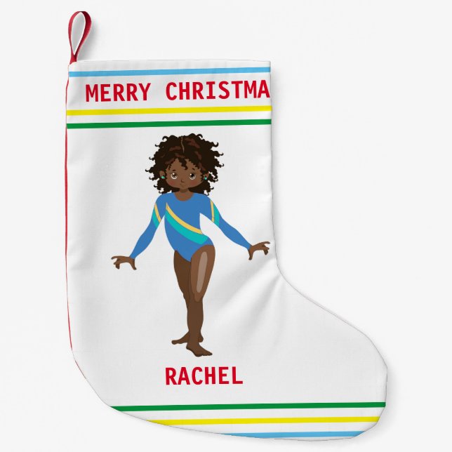 PETITE CHAUSSETTE DE NOËL GYMNASTICS NOËL STOCKAGE POUR LES FILLES. (Devant)