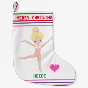 PETITE CHAUSSETTE DE NOËL GYMNASTICS NOËL STOCKAGE POUR LES FILLES.