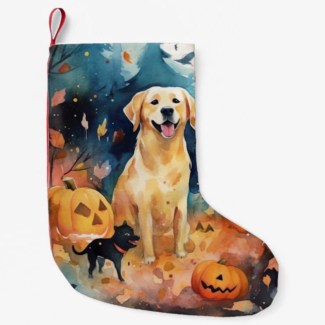 Petite Chaussette De Noël Halloween Lappund Finlandais Avec Peur Citrouille (Devant)