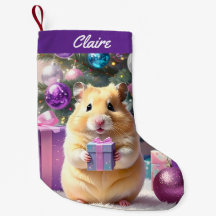 Hamster avec cadeau Noël
