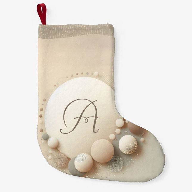 Petite Chaussette De Noël Harmonie monogramme de la sphère (Devant)