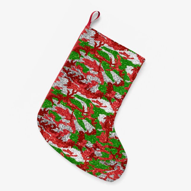 Petite Chaussette De Noël Haus De Camo Motif Silver Xmas (Devant (Accrochage))