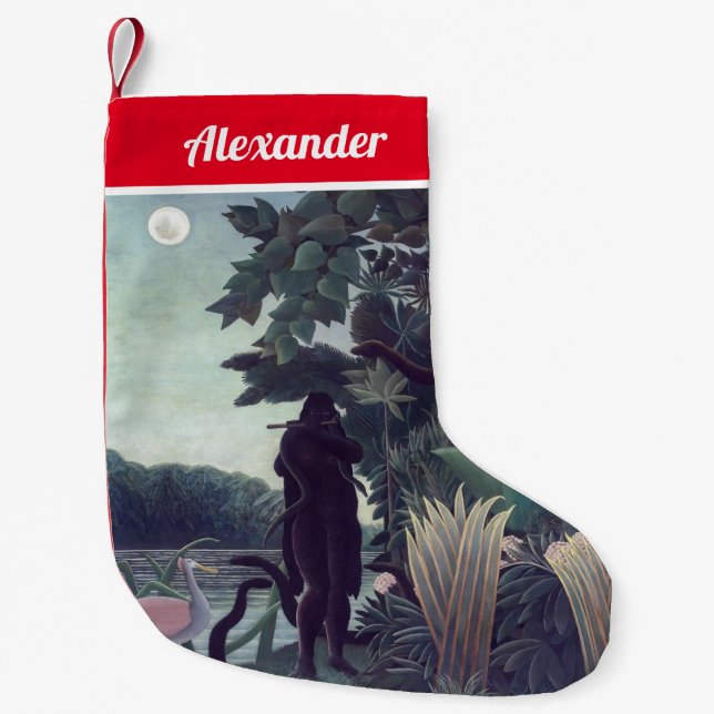Petite Chaussette De Noël Henri Rousseau - Le Charmeur Des Serpents (Devant)