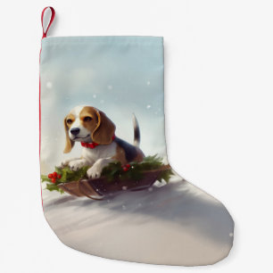 Petite Chaussette De Noël hiver de neige de Noël beagle