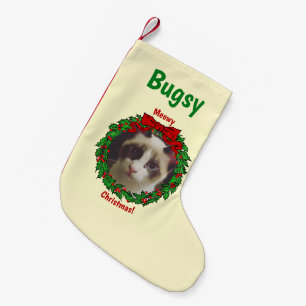 Petite Chaussette De Noël Holly Wreath Frame Meowy Christmas Ajouter une pho