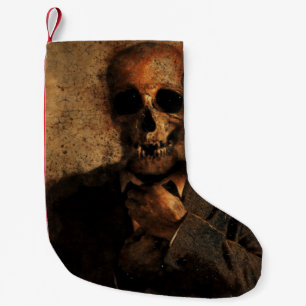 Petite Chaussette De Noël Homme crâne arrière - plan texture mort