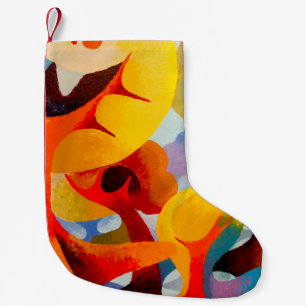 Petite Chaussette De Noël huile d'art Abstraite et couleur acrylique sur toi