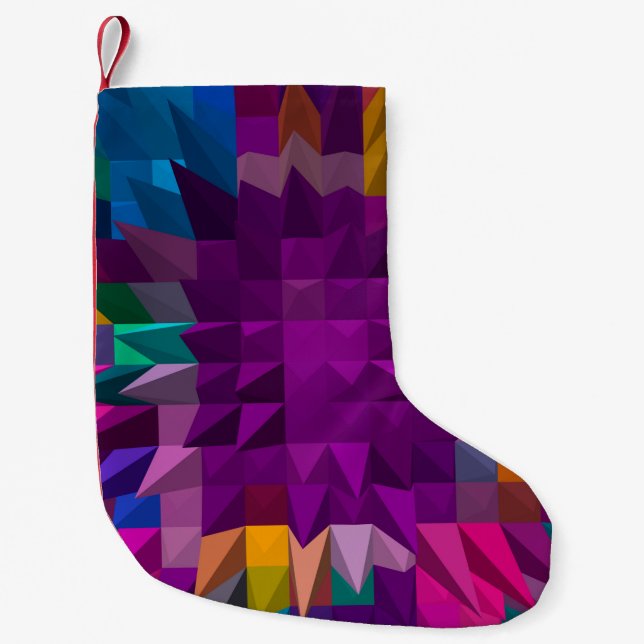 Petite Chaussette De Noël Illustration 3D ou motif 3D Mosaic color Patte (Devant)