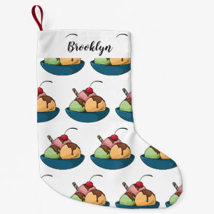 Petite Chaussette De Noël Illustration de crème glacée