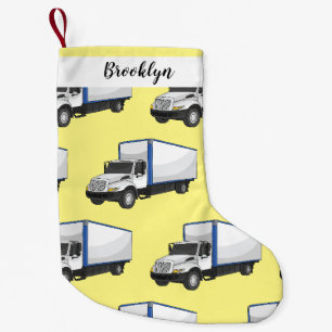 Petite Chaussette De Noël Illustration de la caricature du camion-boîte