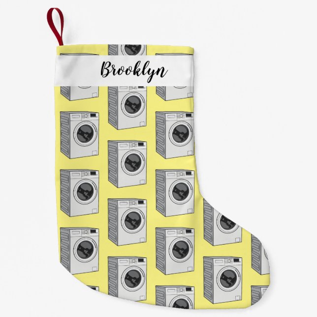 Petite Chaussette De Noël Illustration de la machine à laver (Devant)