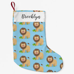 Petite Chaussette De Noël Illustration de l'effervescence de lions heureux