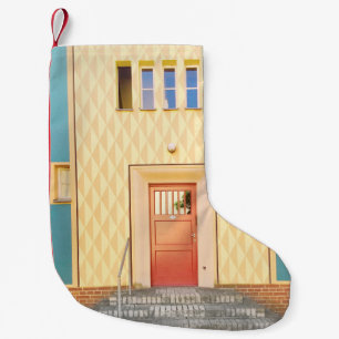 Petite Chaussette De Noël Illustration de maison jaune