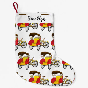 Petite Chaussette De Noël Illustration de pousse-pousse pédicab