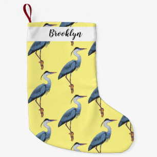 Petite Chaussette De Noël Illustration du grand héron bleu