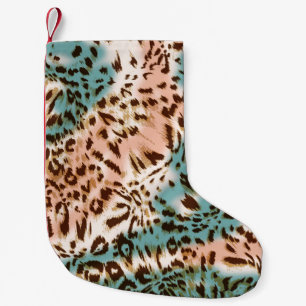 Petite Chaussette De Noël Illustration du motif léopard, poster de animal 