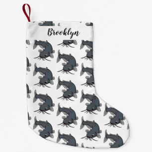 Petite Chaussette De Noël Illustration du poisson-chat mignon