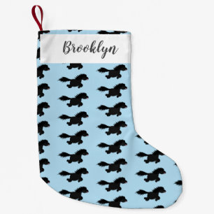 Petite Chaussette De Noël Illustration d'un poney de Shetland mignon