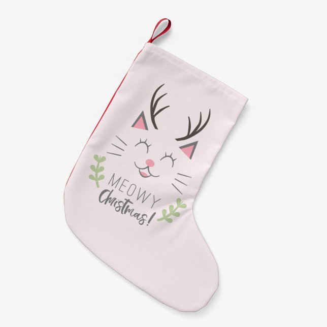 Petite Chaussette De Noël Illustration mignonne d'amoureux de les chats de (Devant (Accrochage))