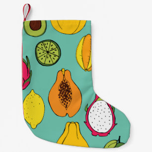 Petite Chaussette De Noël Illustration vintage Fruit sans joint