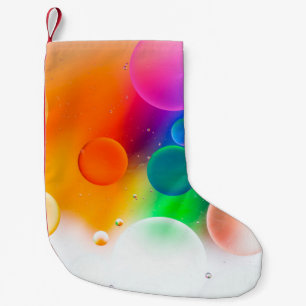 Petite Chaussette De Noël Image artistique colorée de goutte d'huile sur l'e