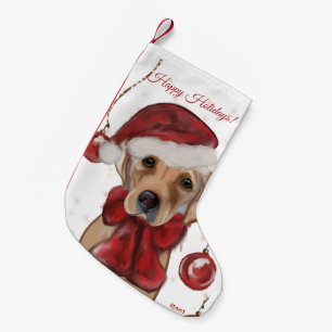Petite Chaussette De Noël Impression sur toile Labrador Retriever