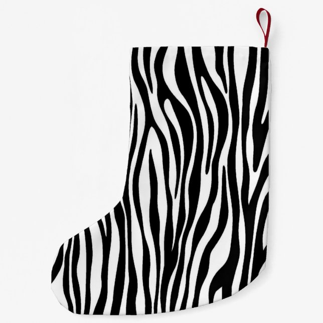 Petite Chaussette De Noël Impression Zebra (Dos)