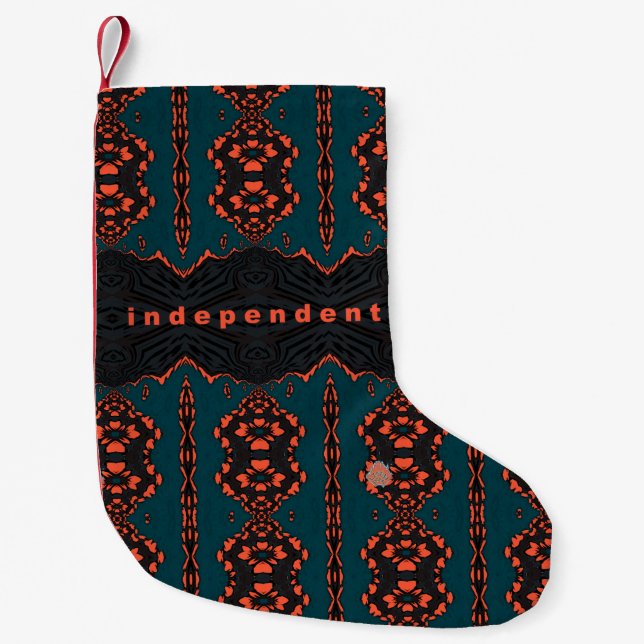 Petite Chaussette De Noël Indépendant et fier (Devant)