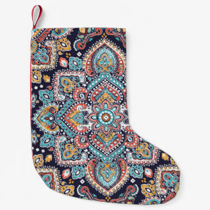Petite Chaussette De Noël Indian Paisley : Motif ethnique mandala